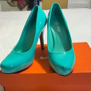 Turquoise shoes